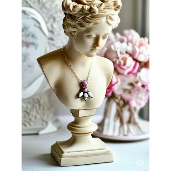 Cotton Candy Turquoise | Paperclip Necklace | 925 18-20” - Picture 3 of 6